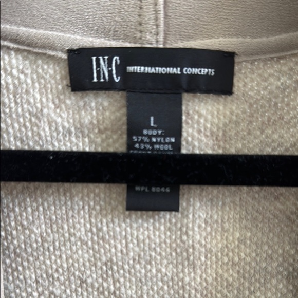 ❤️INC International Concepts Tan Cardigan Sweater Lightweight Open Front - Picture 2 of 5